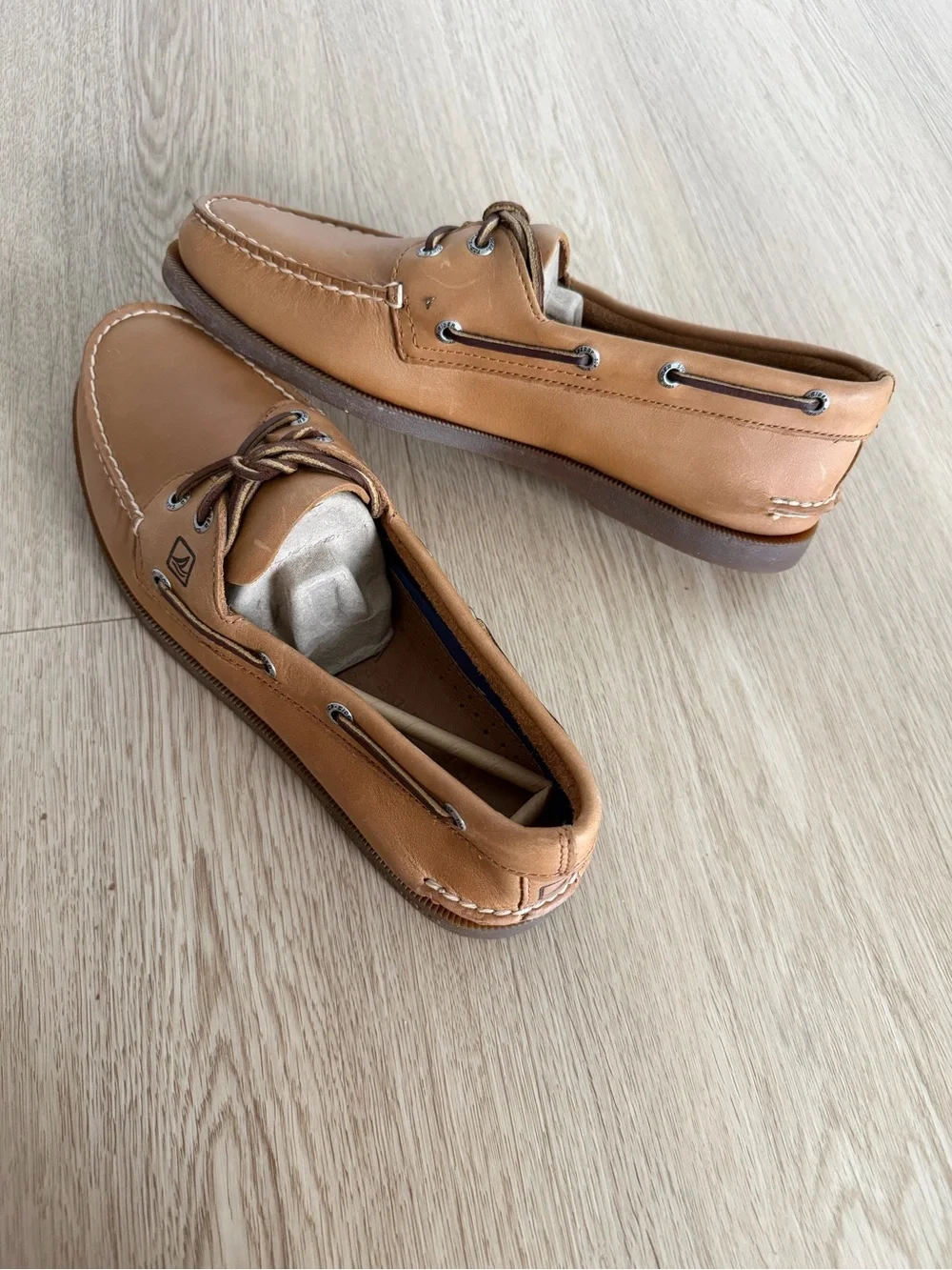 Sperry Men's Authentic Original 2-Eye Leather Boat Shoe - Sahara - Size 10.5